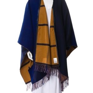 Hermès Rocabar Poncho Blue NWT
